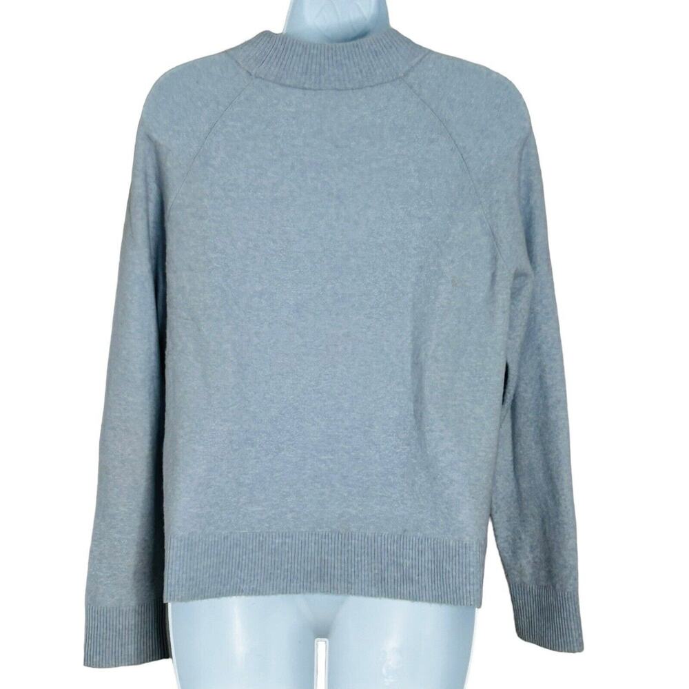 Athleta Merino Wool Blend Sweater Size XS Blue Lightweight - Picture 2 of 3